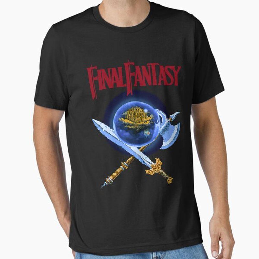 Final Fantasy Nes Box Art Retro Video Game Shirt Final Fantasy Nes Box Art Retro Video Game Shirt